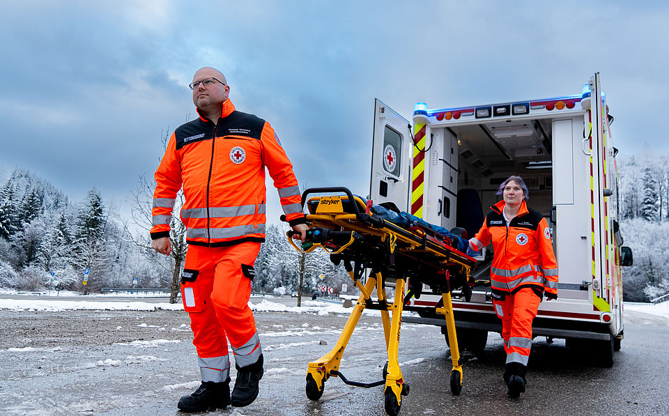 Rettungsdienst abgebildet