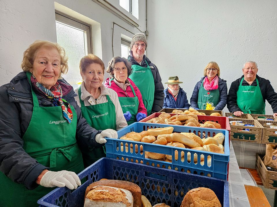 Lenggrieser Tafel bei der Lebensmittelausgabe