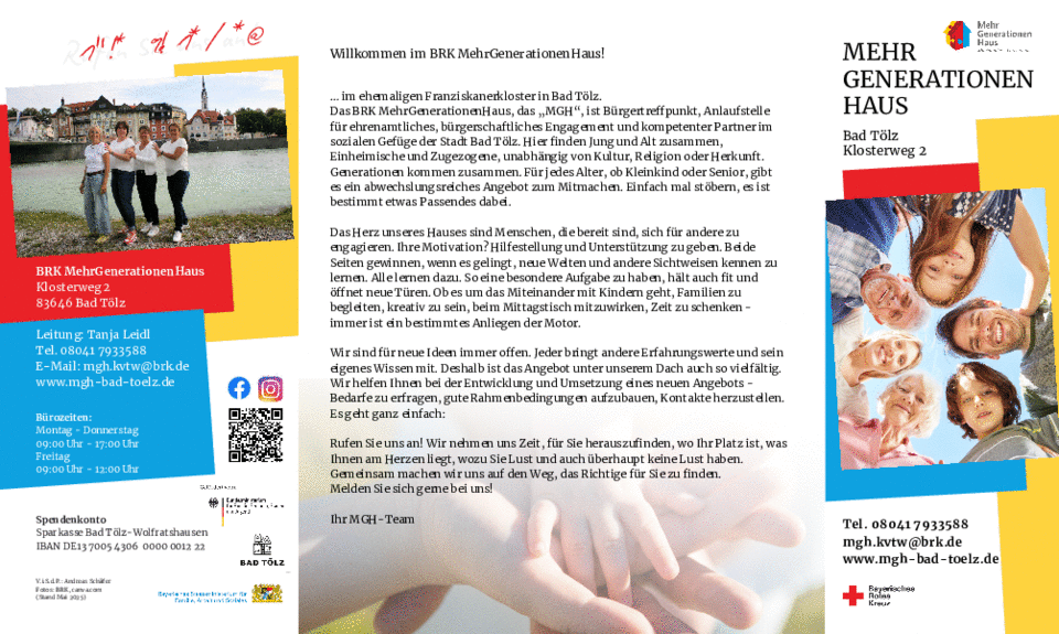 Das Aktuelle Programm vom BRK MehrGenerationenHaus Bad Tölz