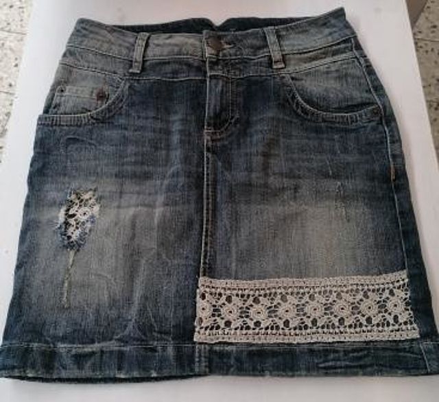 Upcycling Jeansrock